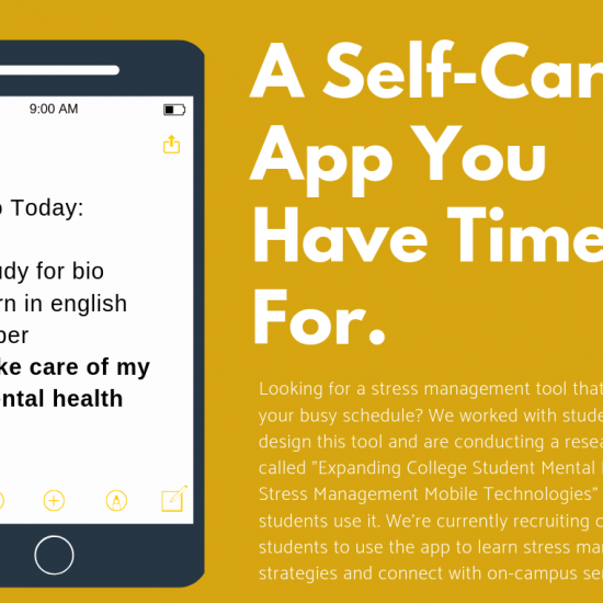 Flyer for Self-Care App Study
